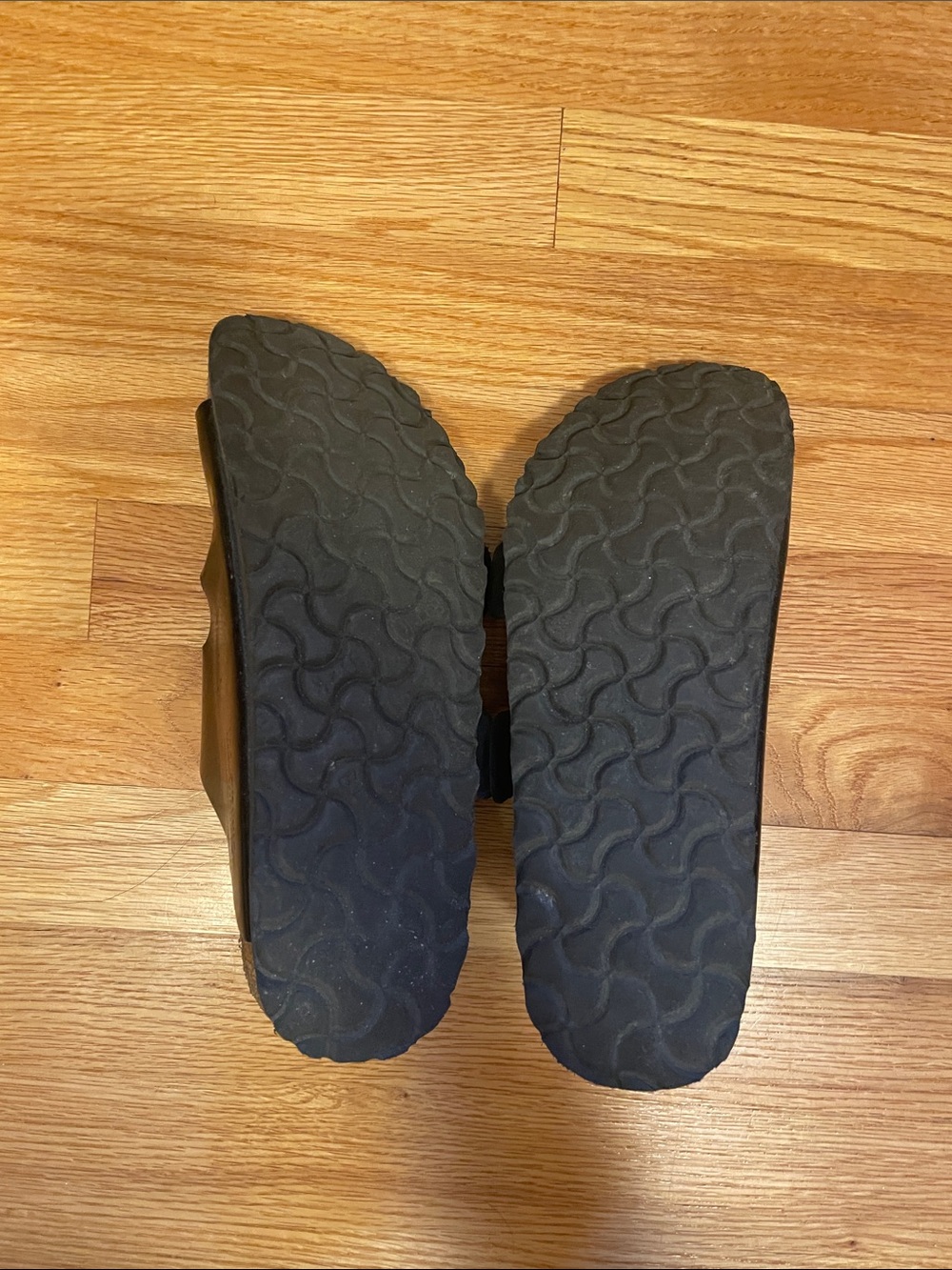 Birkenstock Women's Black Arizona Sandals with Gold Buckles - Picture 3 of 6